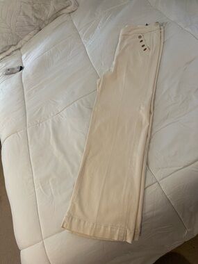 Chico's Cream Wide-Leg Jeans